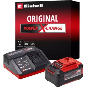 CARREGADOR + BATERIA DE 5,2 Ah EINHELL POWER CHANGE STARTER KIT